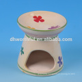 2016 hot selling ceramic decorative oil burners with flower painting